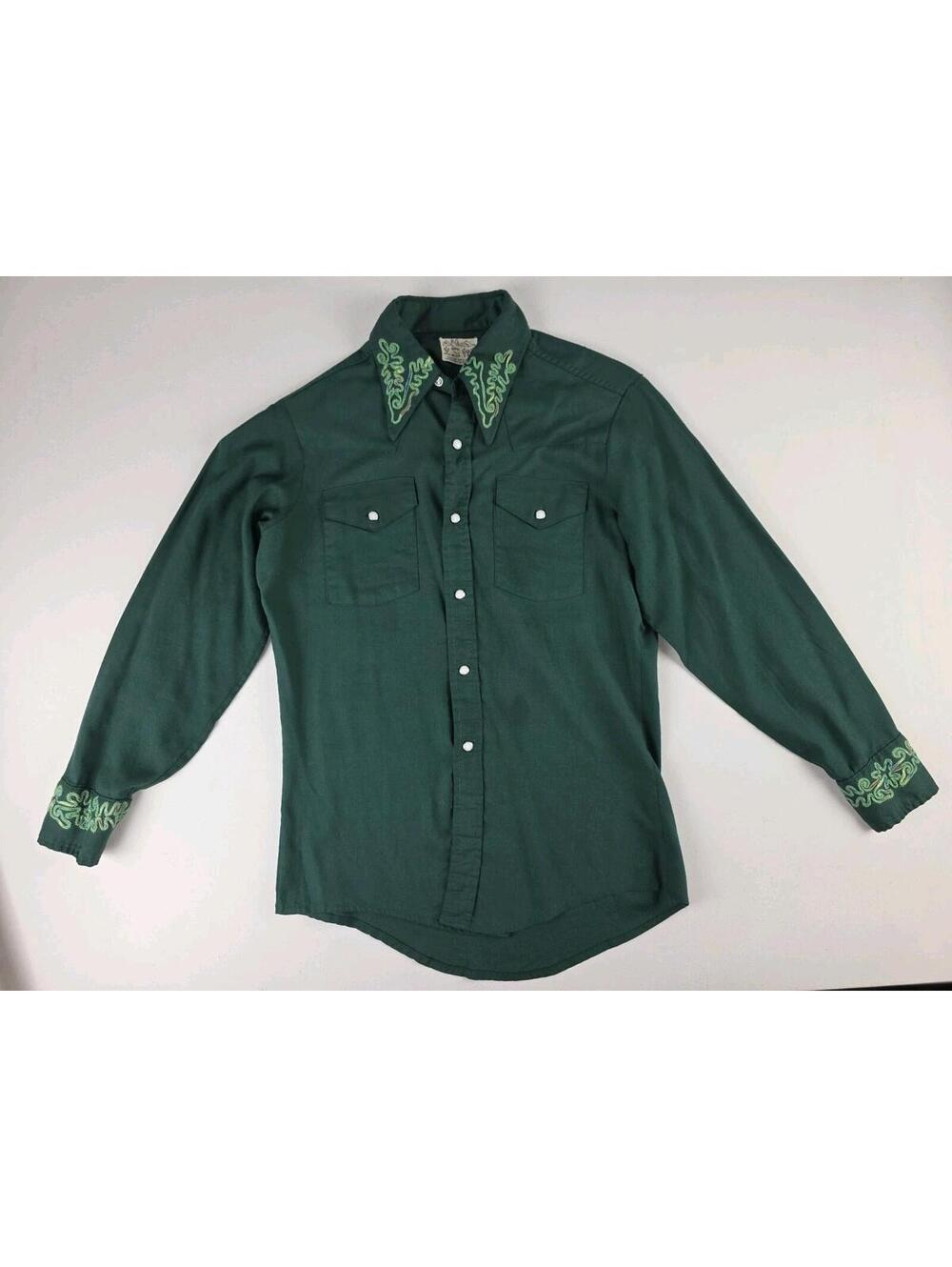Vintage 60’s Triple LLL Brand Women’s Embroidered Pearl Snap Western Shirt M